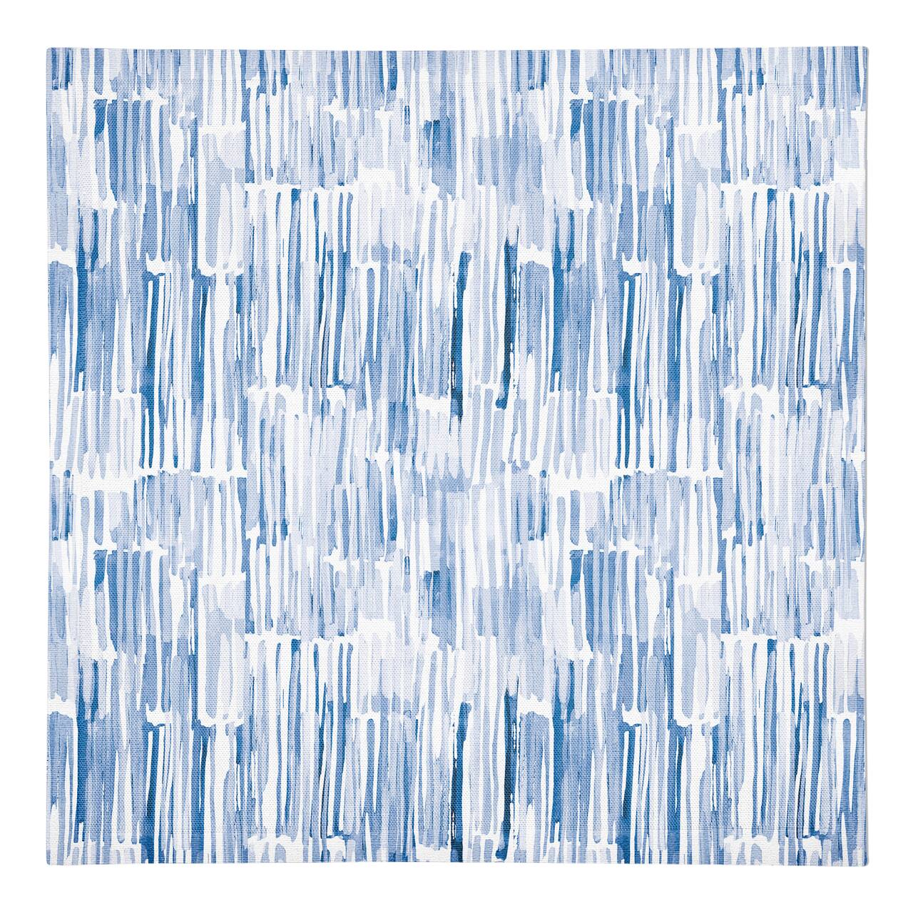 Blue Watercolor Hatch Pattern Cotton Twill Napkin